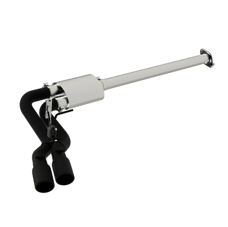 MBRP 15-16 Ford F-150 2.7L/3.5L/5.0L 3in Cat Back Single Side Pre-Axle Dual Exit Black Coated - Image 2