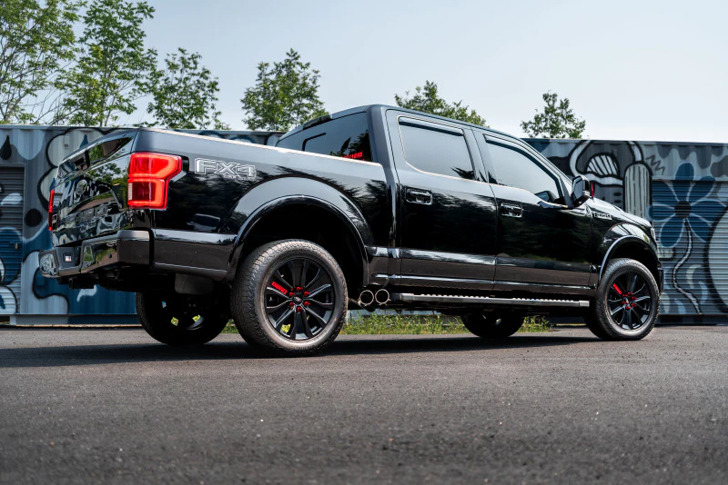 MBRP 15-20 Ford F150 Pre-Axle 4in OD Tips Dual Outlet 3in Black Coated Cat Back Exhaust - Image 5
