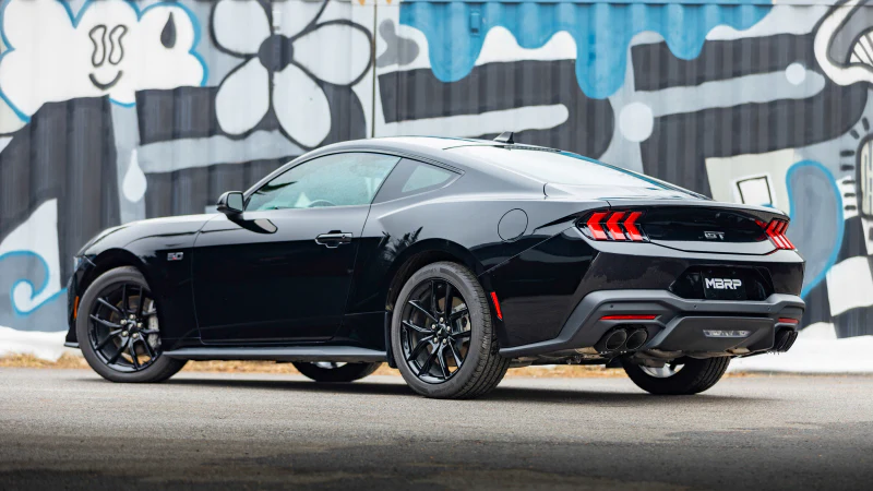 MBRP 15-24 Ford Mustang T304 SS 4in OD / 6.5in Length Quad Tip Cover Kit - Black Tip - Image 4