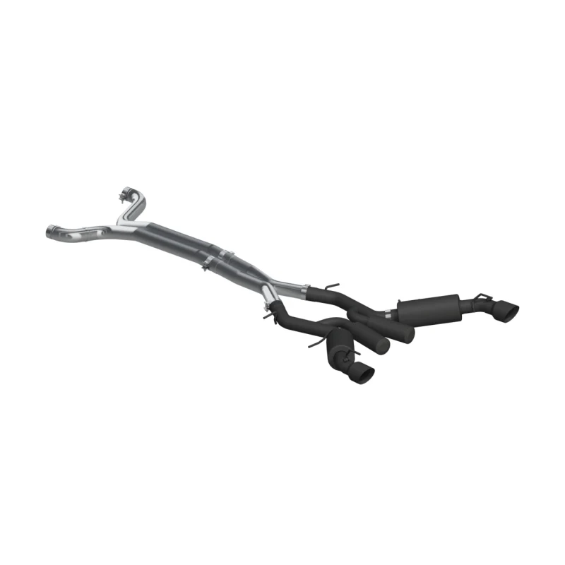 MBRP 16-19 Chevrolet Camaro SS 6 Speed 3in Dual Cat Back w/ 4.5in OD Tips - Black (Non NPP Models) - Image 2