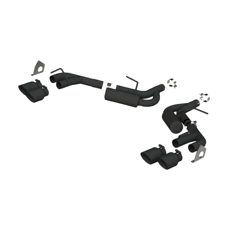 MBRP 16-19 Chevrolet Camaro V6 2.5in BLK NPP Dual Axle Back Exhaust w/ 4in Quad Dual Wall Tips - Image 2