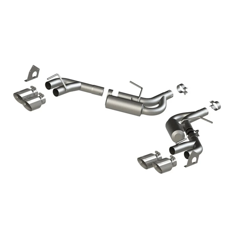 MBRP 16-19 Chevrolet Camaro V6 2.5in T304 NPP Dual Axle Back Exhaust w/ 4in Quad Dual Wall Tips - Image 2