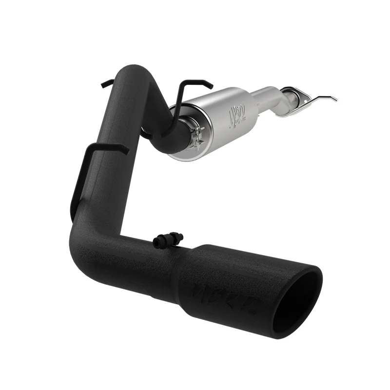MBRP 17+ Chevrolet Colorado 2.5L/3.6L 3in Cat Back Single Side Exit w/ 4in Tip - Back Coated - Image 2