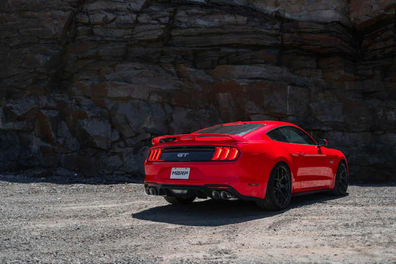 MBRP 18-19 Ford Mustang GT 5.0 3in Dual Split Rear AL Cat Back w/ Quad 4.0in Dual Wall Tips - Image 5