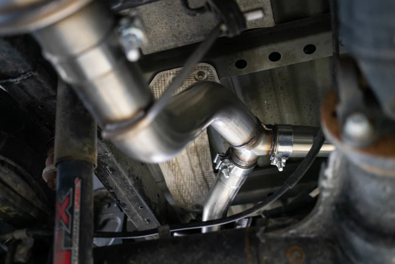 MBRP 19-20 Ford Ranger 2.3L 3in Dual Split Rear Outlet 4in OD Tips Black Coated Cat Back Exhaust - Image 3