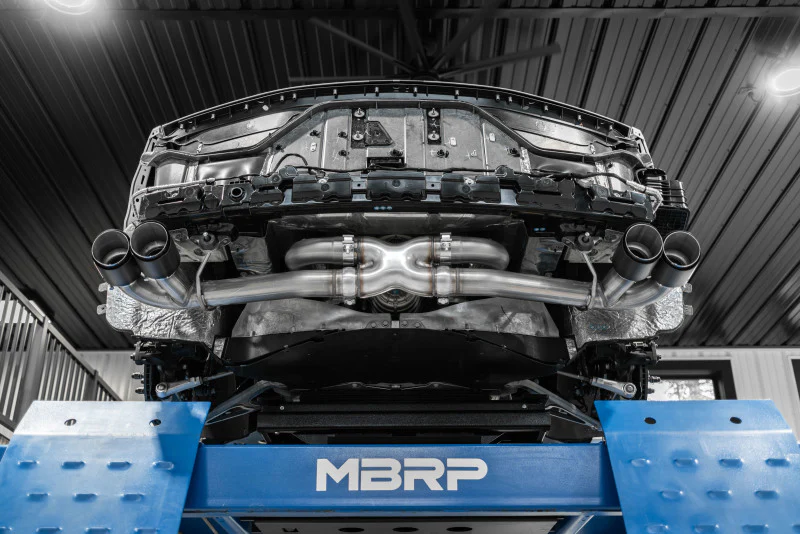 MBRP 20-23 Chevrolet Corvette C8 3in Cat Back Quad Split Rear Exit w/ Carbon Fiber Tips - T304 - Image 2