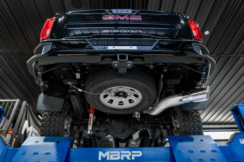MBRP 20-23 Chevrolet Silverado 2500HD 6.6L Armor Lite AL Steel Single Side Exit 5in DPF Back Exhaust - Image 2