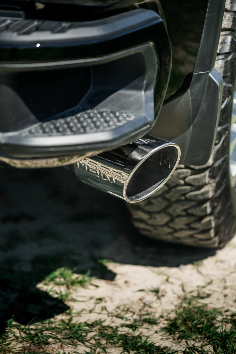 MBRP 20-23 Chevrolet Silverado 2500HD 6.6L Armor Lite AL Steel Single Side Exit 5in DPF Back Exhaust - Image 3