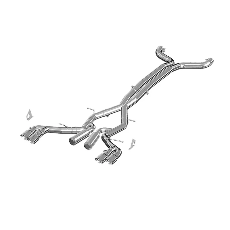 MBRP 2016 Chevy Camaro V8 6.2L 6spd 3in T409 Race Dual Cat Back w/ 4.5in Quad Dual Wall Tips - Image 2