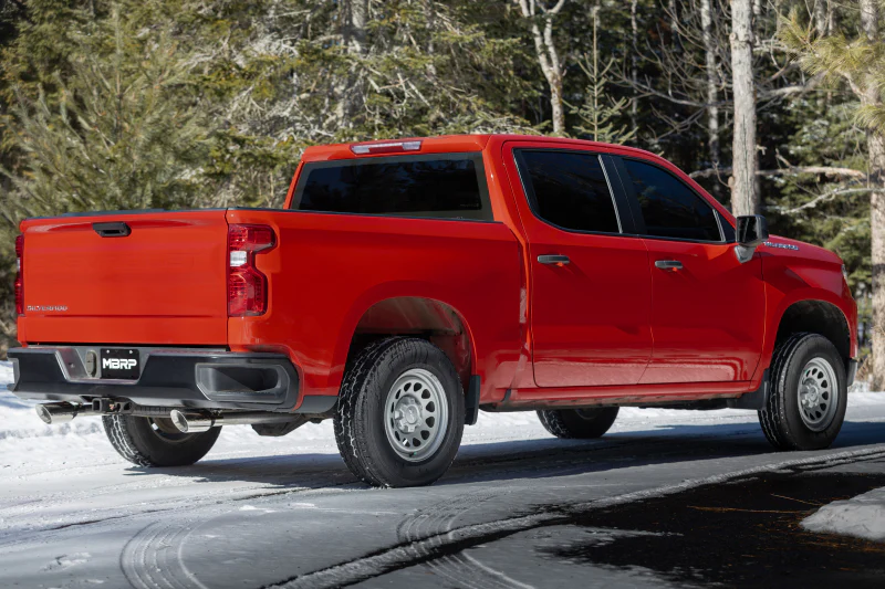 MBRP 2019+ Chevrolet Silverado 1500 / 2019+ GMC Sierra 1500 T304 SS 3in Armor Pro Cat-Back Exhaust - Image 4