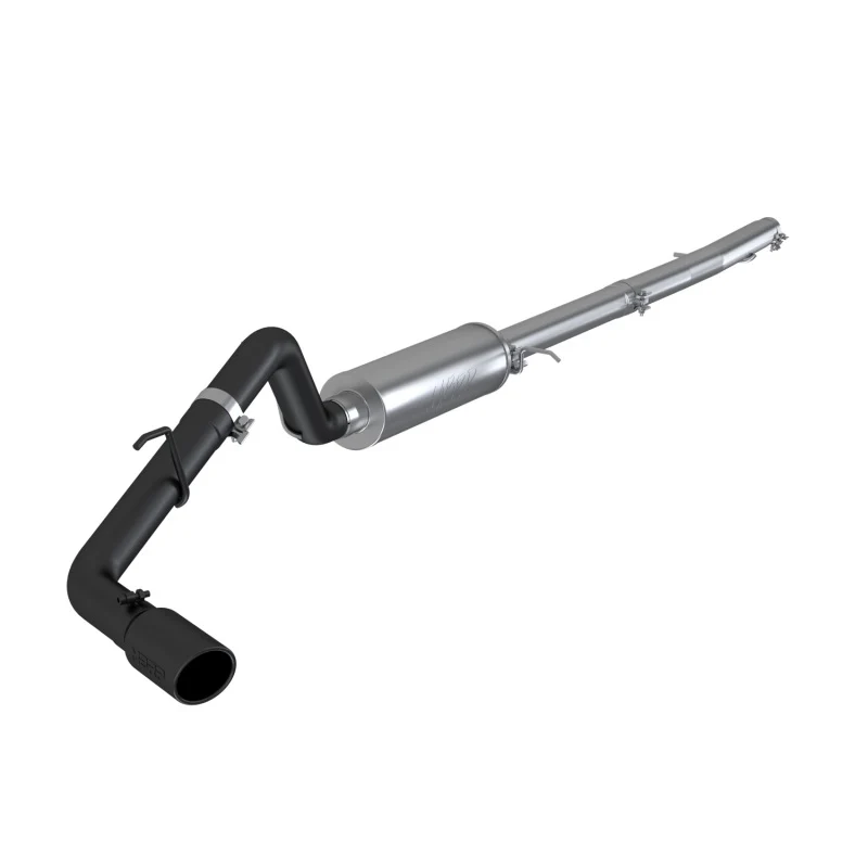 MBRP 2019 Ford Ranger Ecoboost 2.3L 4in OD Tip Single Side Exit 3in Black Coated Cat Back - Image 2