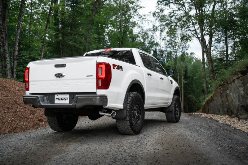 MBRP 2019 Ford Ranger Ecoboost 2.3L 4in OD Tip Single Side Exit 3in T304 Cat Back - Image 4