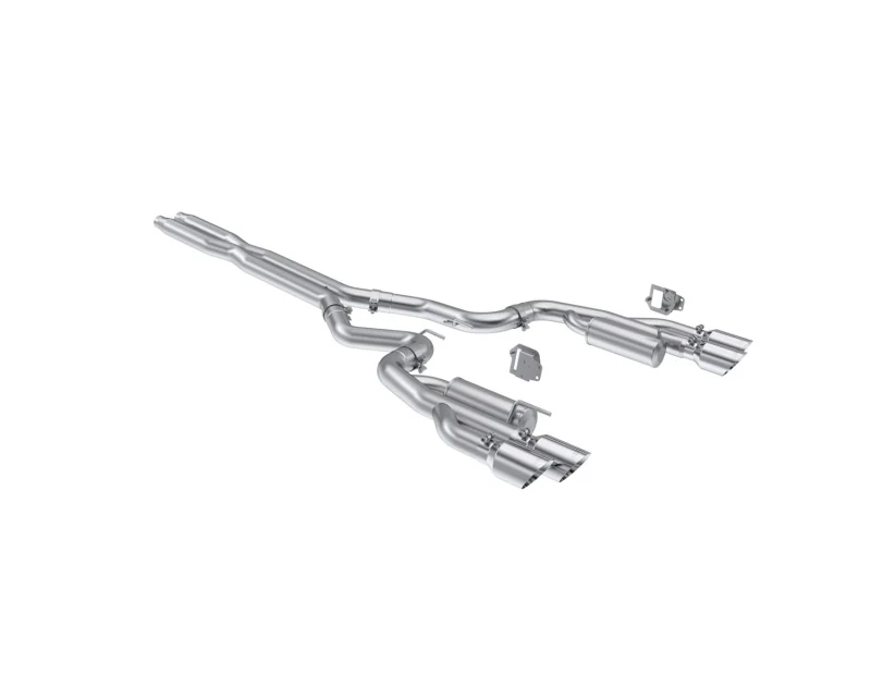 MBRP 2024+ Ford Mustang 5.0L Alum. SS 3in Cat-Back Dual Split Exhaust w/ Quad Tips (Valve Delete)
