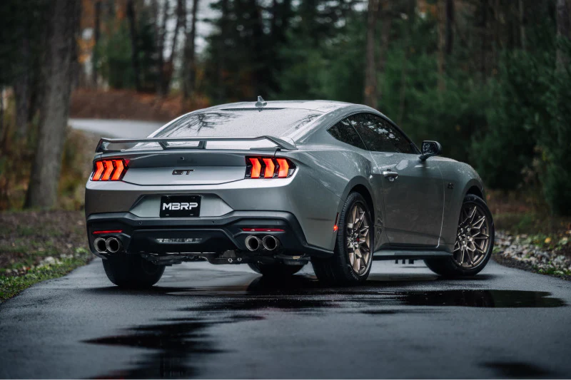 MBRP 2024+ Ford Mustang 5.0L Alum. SS 3in Cat-Back Dual Split Exhaust w/ Quad Tips (Valve Delete) - Image 2