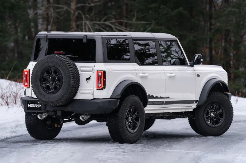 MBRP 21-22 Ford Bronco 2.3/2.7L EcoBoost 2/4-Dr 3in Catback Dual Split Rear Exit BLK AL - Image 5
