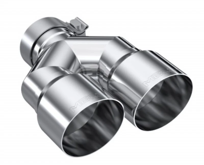 MBRP 3in ID / Dual 4in OD Out Staggered L 9.37in / R 9.87in Single Wall T304 SS Univ Exhaust Tip - Image 4