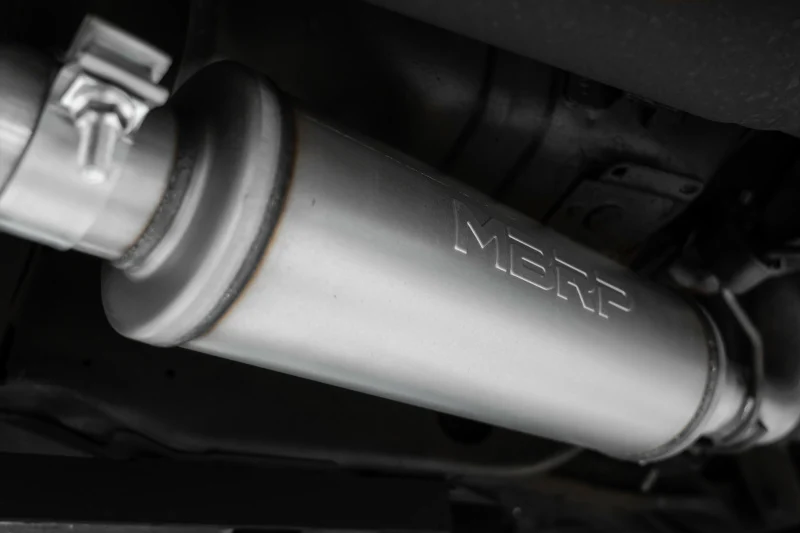 MBRP 99-04 Ford Mustang GT 4.6L 2.5in. Dual Split Rear AL Cat Back w/ 3.5in. Dual Wall Blk. Tips - Image 3