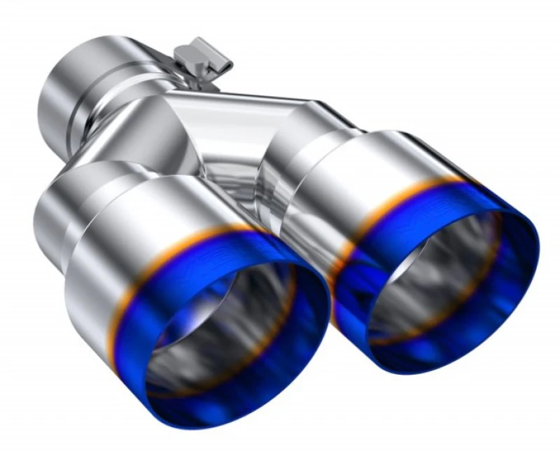 MBRP Burnt End Tip 2.5 ID, Dual 3.5 OD Out, 9.5 length, Single wall 304 Stainless Steel - Image 4