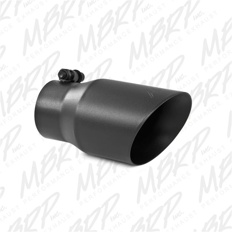 MBRP Tip 3in Round x 4in Inlet OD Dual Walled Angled Black Tip - Fits all 3in Exhausts - Image 2