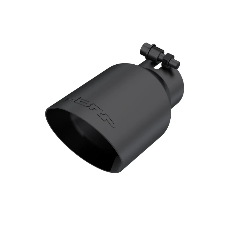MBRP Universal 4in OD Dual Wall Angled 2.5in Inlet 8in Length Exhaust Tip - Black - Image 2