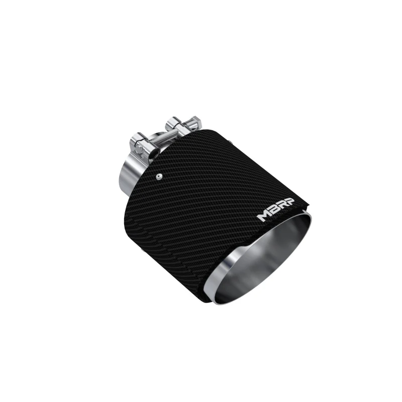 MBRP Universal Carbon Fiber Tip 2.5in ID / 5in OD Out / 6.5in Length Angle Cut Dual Wall - Image 2