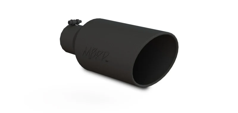 MBRP Universal Exhaust Tip 7in O.D. Rolled End 4in Inlet 18in Length - Black - Image 2