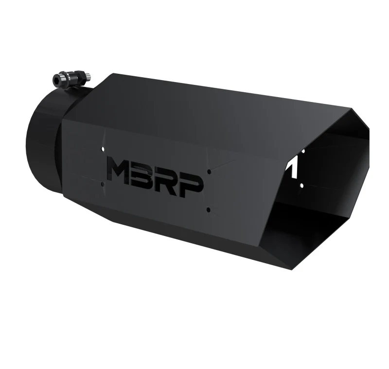 MBRP Universal Hex Tip 5in Inlet 16in length w/o Logo - Black Coated - Image 2