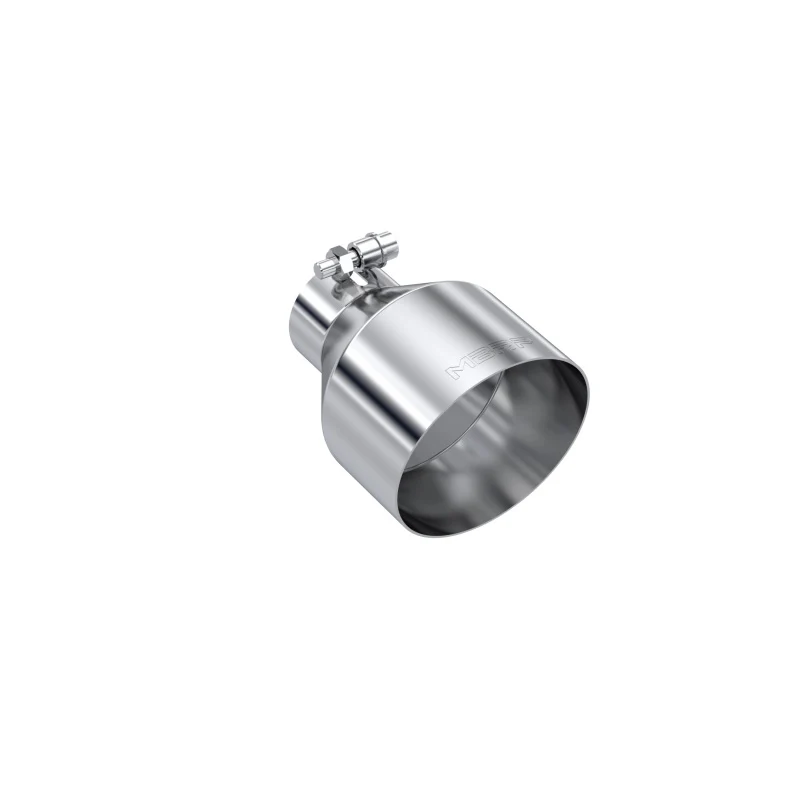 MBRP Universal T304 Stainless Steel Tip 2.5in ID / 5in OD Out / 6.5in Length Angle Cut Single Wall - Image 2