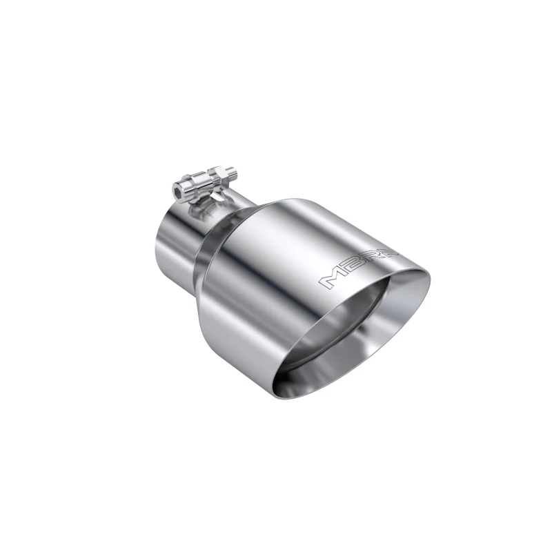 MBRP Universal T304 Stainless Steel Tip  3on ID / 5in OD Out / 8in Length Angle Cut Dual Wall - Image 2