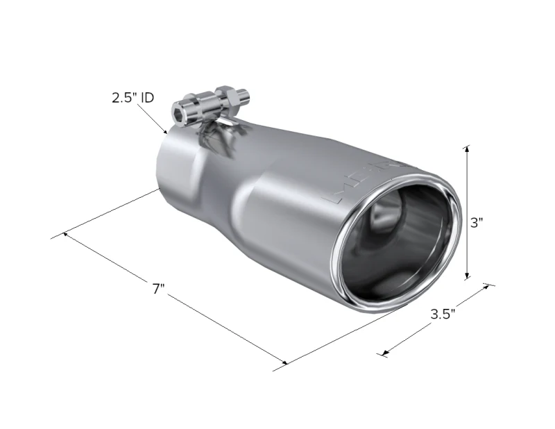 MBRP Universal Tip 3in O.D. Oval 2 inlet 10 length - Image 3