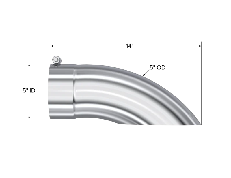 MBRP Universal Tip 5 O.D. Turn Down 5 inlet 14 length - Image 3