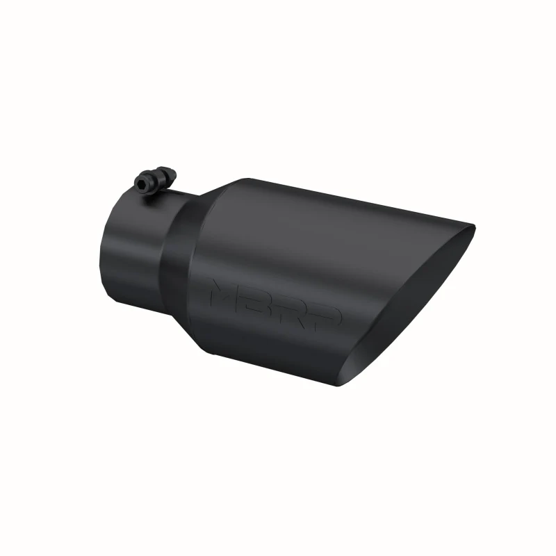 MBRP Universal Tip 6 O.D. Dual Wall Angled 4 inlet 12 length - Black Finish - Image 2