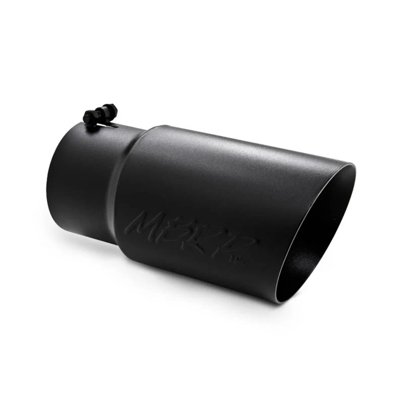 MBRP Universal Tip 6 O.D. Dual Wall Angled 5 inlet 12 length - Black Finish - Image 2