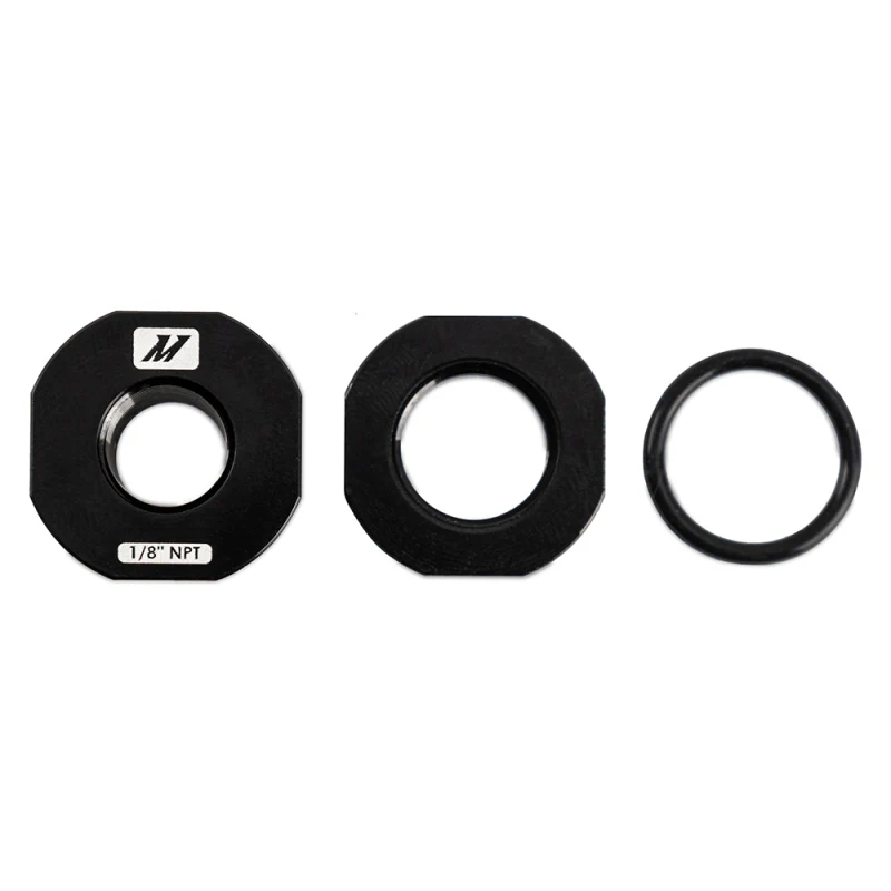 Mishimoto 1/8in NPT CNC-Machined Nozzle Mount Adapter - Black - Image 2
