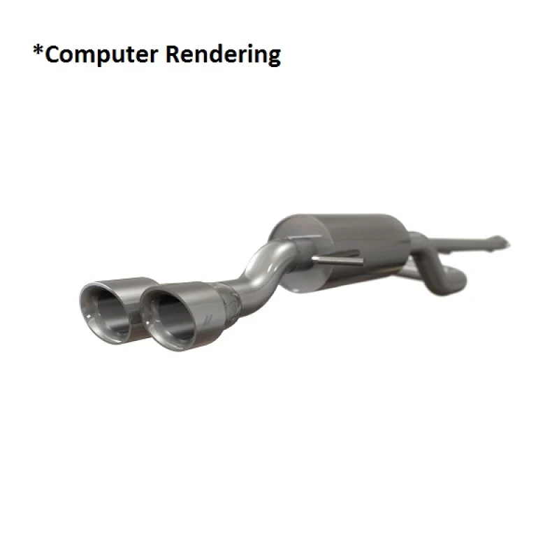 Mishimoto 14-16 Ford Fiesta ST 1.6L 2.5in Stainless Steel Resonated Cat-Back Exhaust w/ Black Tips - Image 2