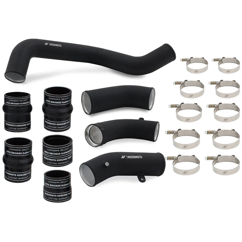 Mishimoto 17-19 GM L5P Duramax Intercooler Kit - Black w/ WBK Pipes - Image 6