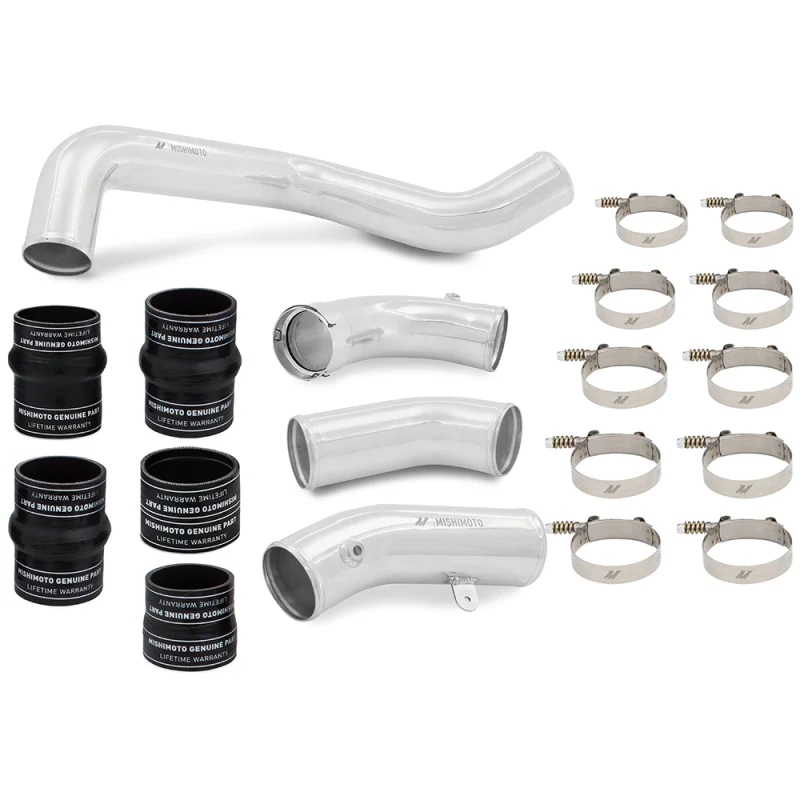 Mishimoto 17-19 GM L5P Duramax Intercooler Kit - Silver w/ Polished Pipes - Image 8