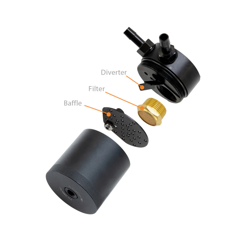 Mishimoto 2015+ Ford Mustang EcoBoost Baffled Oil Catch Can Kit - Black - Image 2