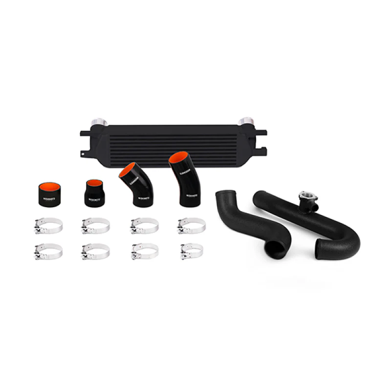 Mishimoto 2015 Ford Mustang EcoBoost Performance Intercooler Kit - Black Core Wrinkle Black Pipes - Image 2