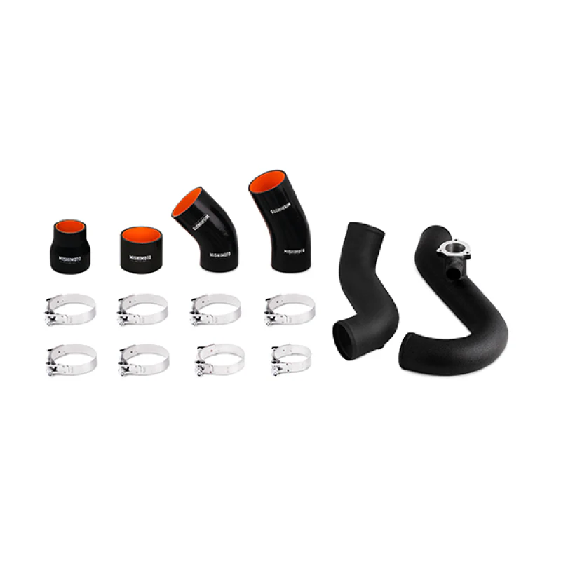 Mishimoto 2015 Ford Mustang EcoBoost Performance Intercooler Kit - Black Core Wrinkle Black Pipes - Image 4