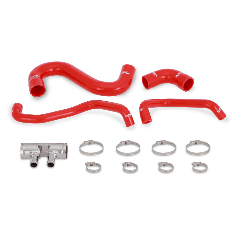 Mishimoto 2015+ Ford Mustang GT Silicone Lower Radiator Hose - Red - Image 2