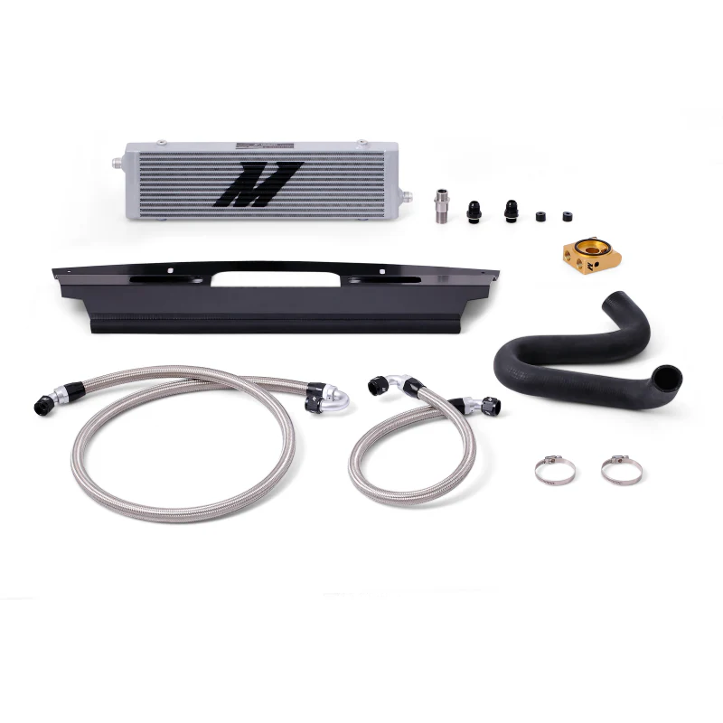 Mishimoto 2015+ Ford Mustang GT Thermostatic Oil Cooler Kit - Silver - Image 3