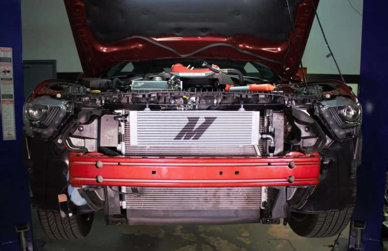 Mishimoto 2015+ Ford Mustang GT Thermostatic Oil Cooler Kit - Silver - Image 7