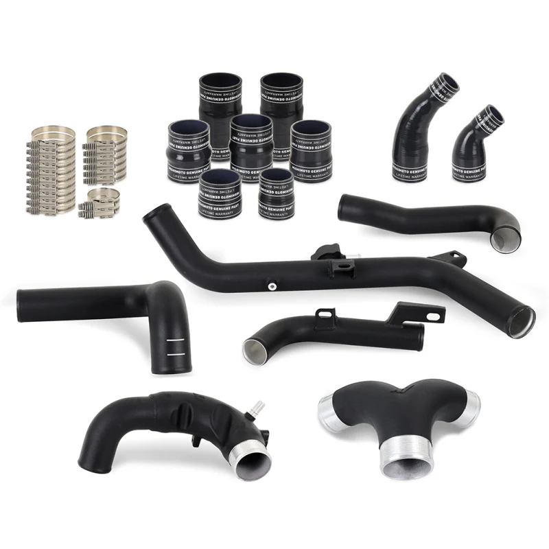 Mishimoto 2021+ Ford Bronco 2.7L High-Mount Intercooler Pipe Upgrade Kit - Wrinkle Black