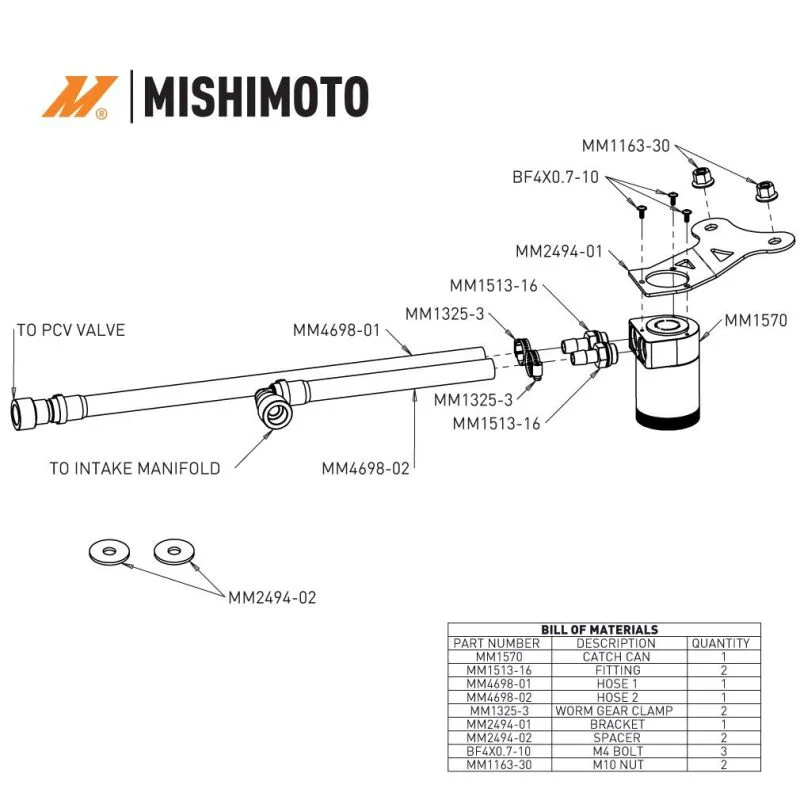 Mishimoto 2024+ Ford Mustang 2.3L EcoBoost Oil Catch Can PCV Side - Image 3