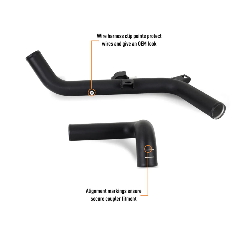 Mishimoto 21+ Bronco 2.7L Intercooler Pipe Kit Micro Wrinkle Black - Image 4