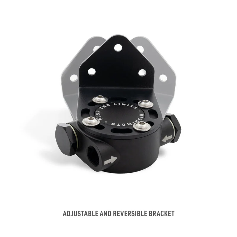 Mishimoto 3/4 - 16 Thread Remote Oil Filter Mount - Black - Image 4