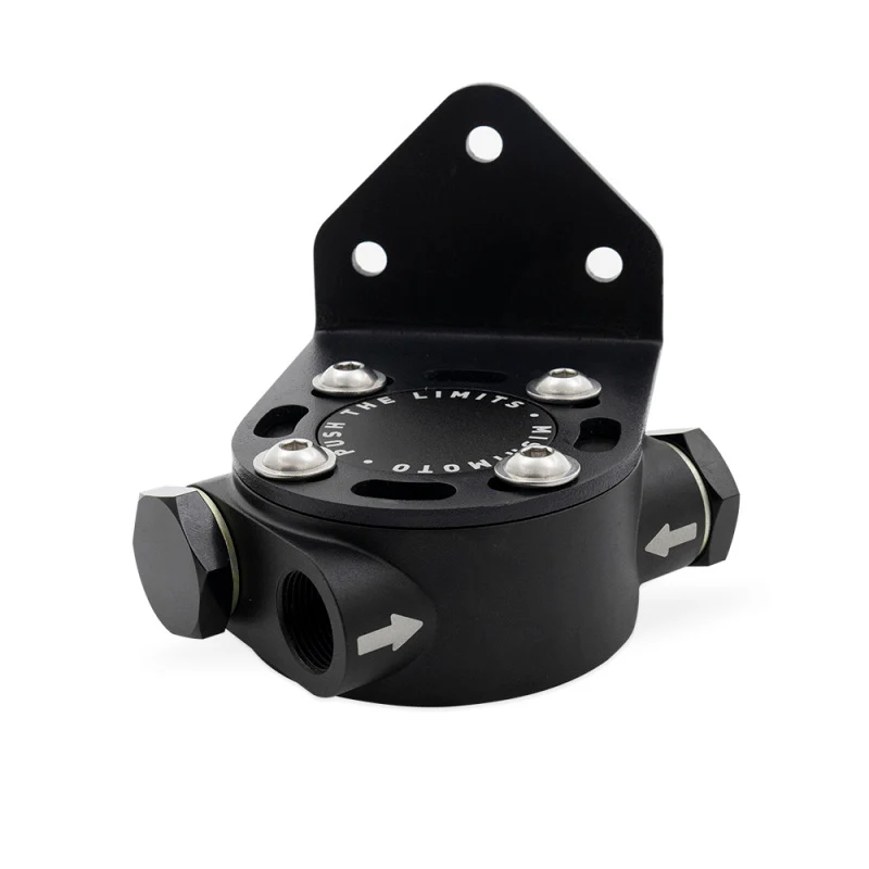 Mishimoto 3/4 - 16 Thread Remote Oil Filter Mount - Black - Image 5