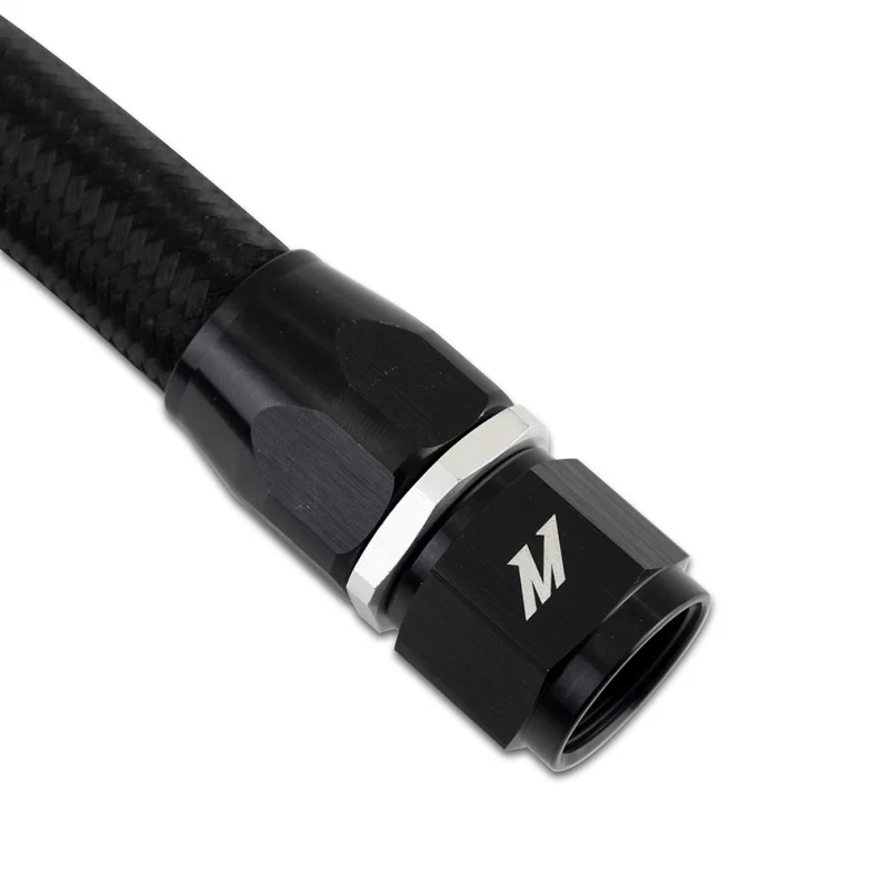 Mishimoto 3Ft Stainless Steel Braided Hose w/ -10AN Straight/90 Fittings - Black - Image 2