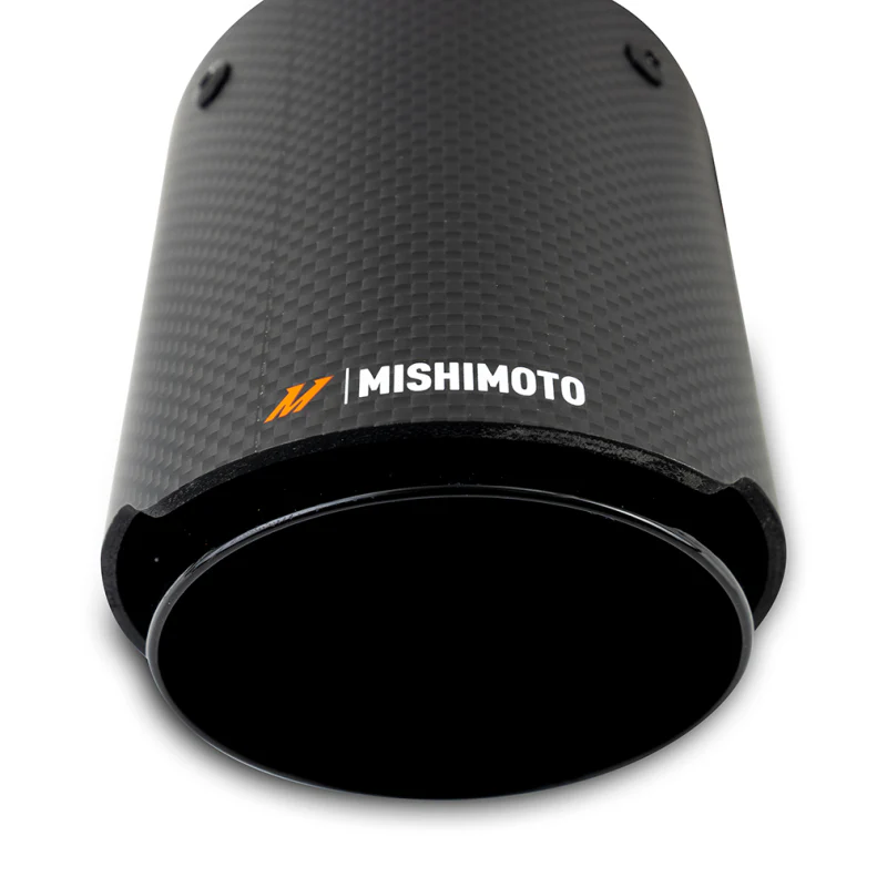 Mishimoto Carbon Fiber Muffler Tip 2.5in Inlet 3.5in Outlet Black - Image 3